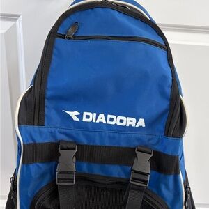 Diadora Men's Soccer Backpack in Blue and Black